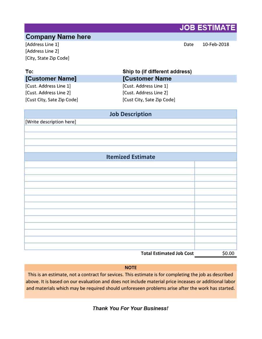17 Excel Quotation Templates Free Quotation Templates